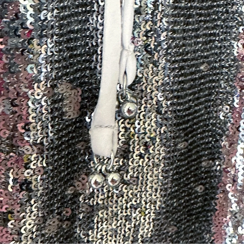 NWT FREE PEOPLE INTIMATELY DOUBLE TAKE SEQUIN MINI DRESS METALLIC SILVER Size XS